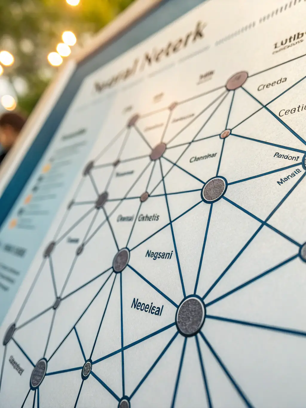 A neural network diagram illustrating machine learning algorithms, with a focus on applications relevant to South African industries.